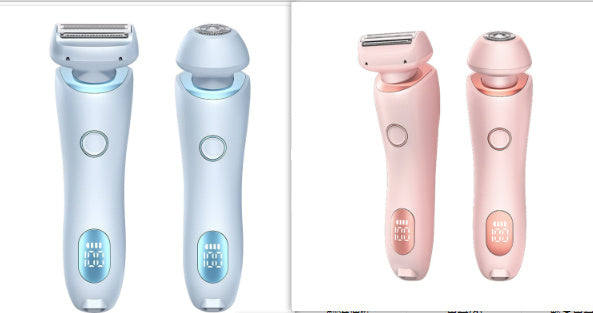 2 In 1 Hair Removal Epilator USB Rechargeable Trimmer Women Body Razor Face Leg Armpit Bikini Hand Pubic Shaver Hair