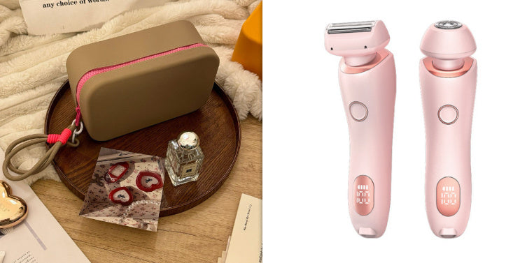 2 In 1 Hair Removal Epilator USB Rechargeable Trimmer Women Body Razor Face Leg Armpit Bikini Hand Pubic Shaver Hair