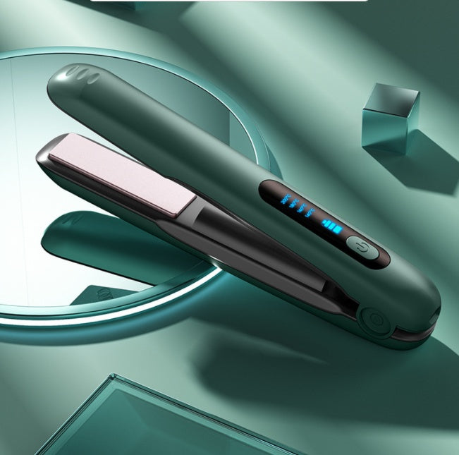 Wireless Hair Straightener Flat Iron Mini 2 IN 1 Roller USB 5000mAh Max 200 Degree Portable Cordless Curler 4 Levels Dry And Wet Uses - Tiktuk shop #