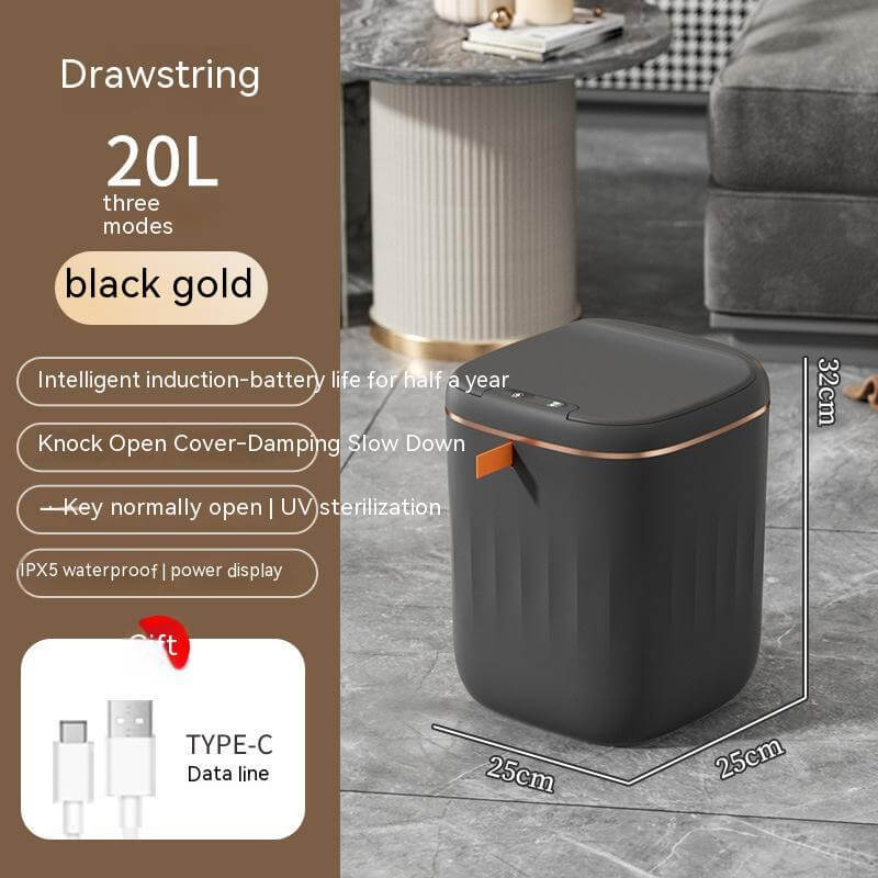 Smart Trash Can With Lid For Bedroom And Living Room Kitchen Storage Box Trash Can Induction Small Car Box Automatic Smart Dustbin Smart Trash Bin - Tiktuk shop #