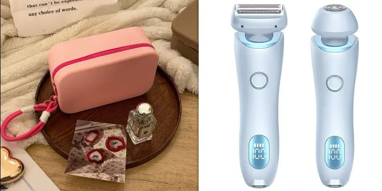 2 In 1 Hair Removal Epilator USB Rechargeable Trimmer Women Body Razor Face Leg Armpit Bikini Hand Pubic Shaver Hair