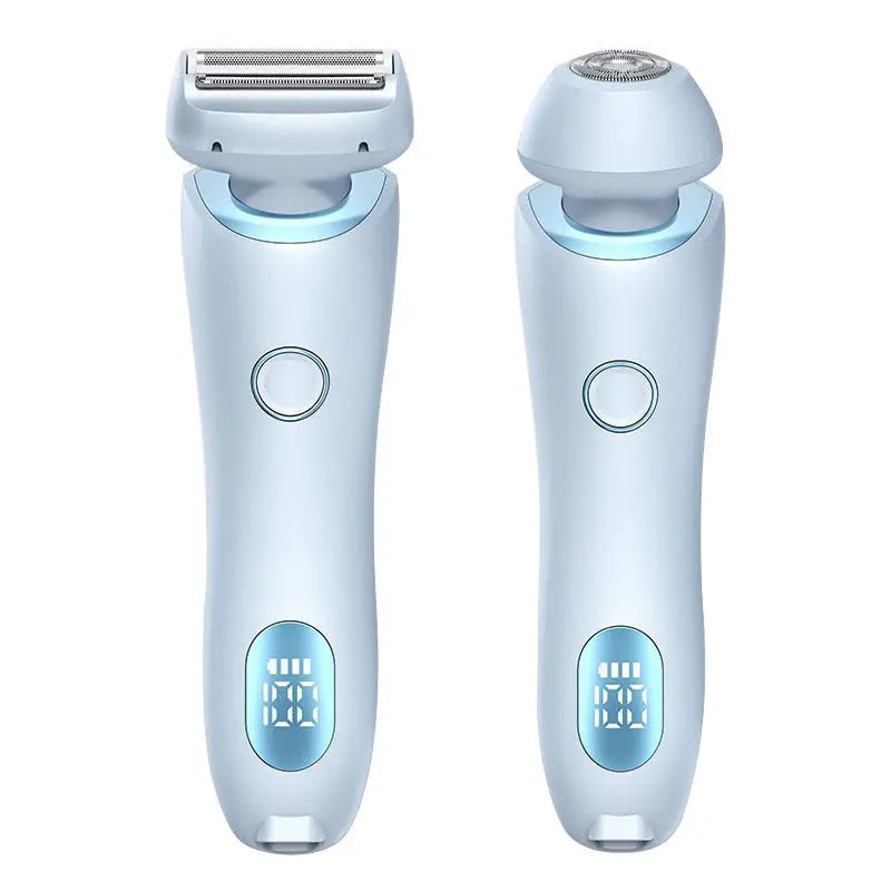 2 In 1 Hair Removal Epilator USB Rechargeable Trimmer Women Body Razor Face Leg Armpit Bikini Hand Pubic Shaver Hair