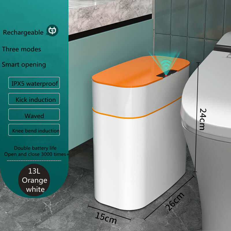 Smart Trash Can With Lid For Bedroom And Living Room Kitchen Storage Box Trash Can Induction Small Car Box Automatic Smart Dustbin Smart Trash Bin - Tiktuk shop #