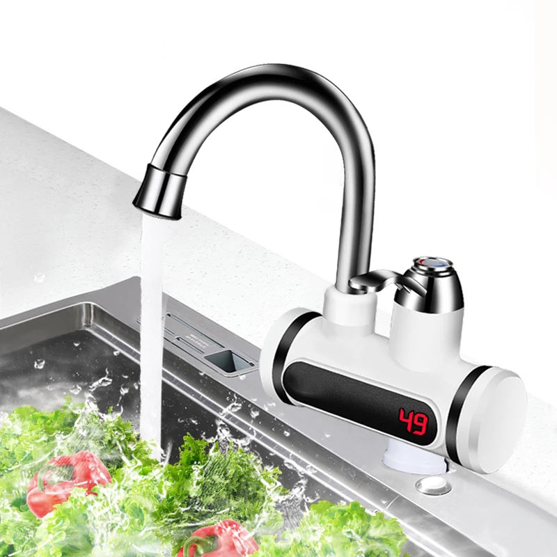 Robinet Électrique de Cuisine с Chauffe-Eau – Affichage de la Température, Eau Chaude et Froide