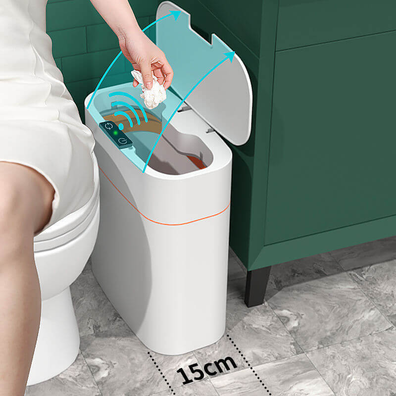 Smart Trash Can With Lid For Bedroom And Living Room Kitchen Storage Box Trash Can Induction Small Car Box Automatic Smart Dustbin Smart Trash Bin - Tiktuk shop #