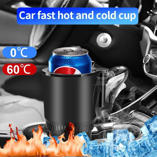 2 In1 Car Heating Cooling Cup 12V Smart Car Cup Holder Digital Temperature Display Drink Cup Warmer Cooler Mini Car Refrigerator - Tiktuk shop #