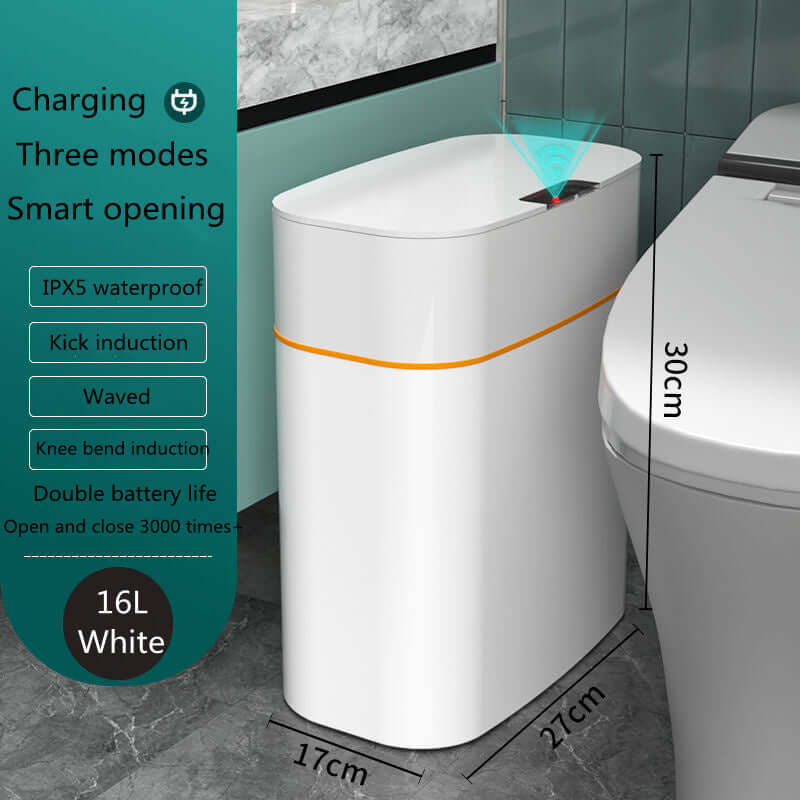 Smart Trash Can With Lid For Bedroom And Living Room Kitchen Storage Box Trash Can Induction Small Car Box Automatic Smart Dustbin Smart Trash Bin - Tiktuk shop #