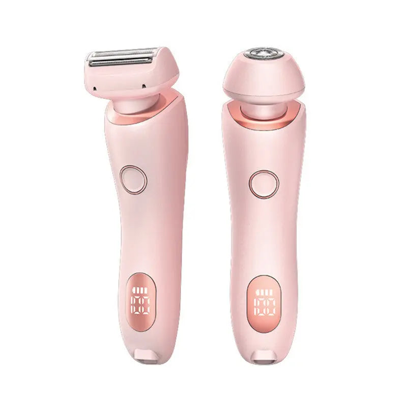 2 In 1 Hair Removal Epilator USB Rechargeable Trimmer Women Body Razor Face Leg Armpit Bikini Hand Pubic Shaver Hair