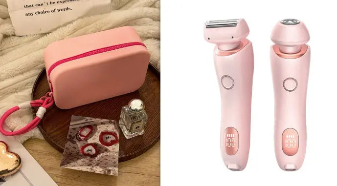 2 In 1 Hair Removal Epilator USB Rechargeable Trimmer Women Body Razor Face Leg Armpit Bikini Hand Pubic Shaver Hair