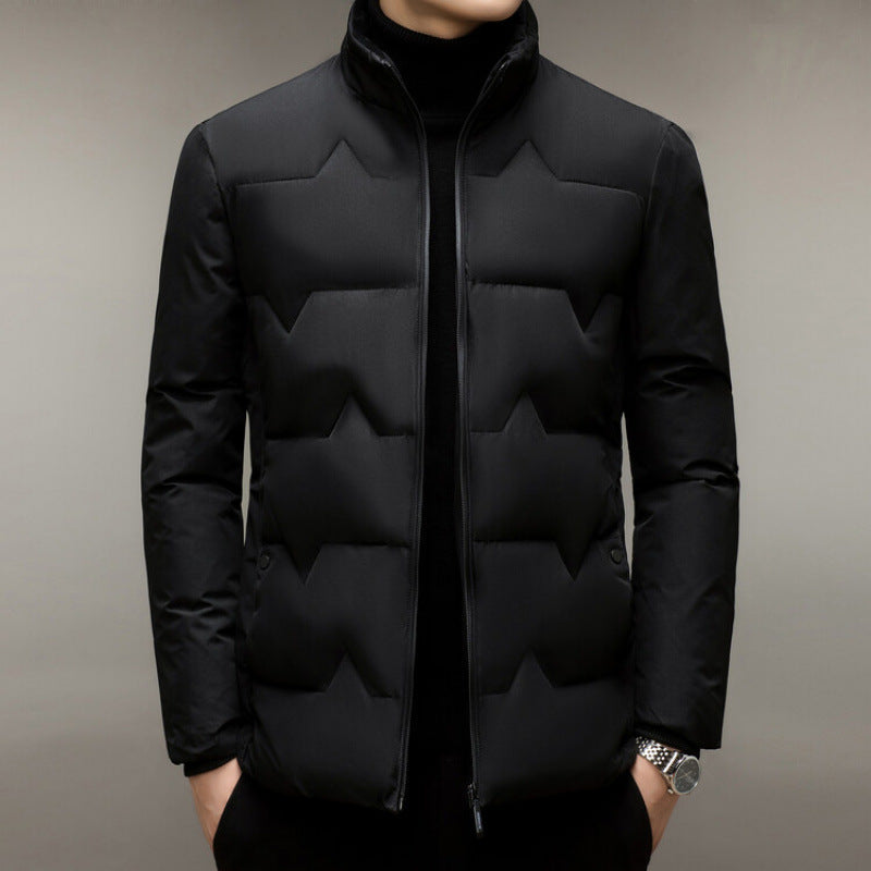 Manteau Épais Matelassé en Coton pour Homme – Veste Matelassée pour Père Moderne