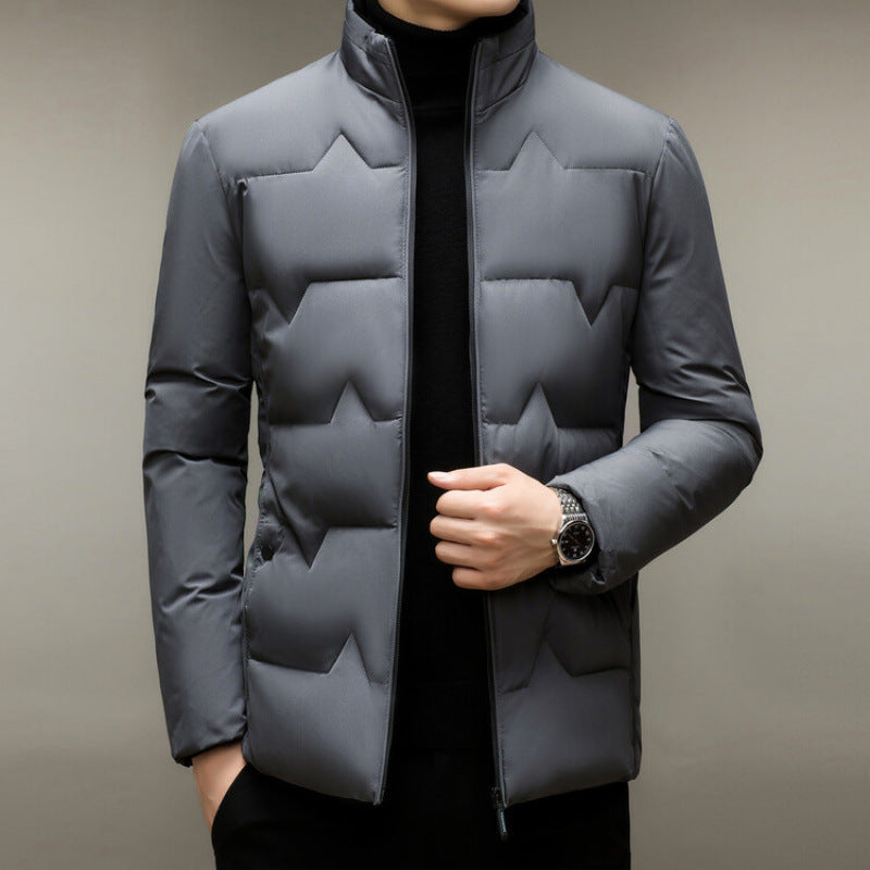 Manteau Épais Matelassé en Coton pour Homme – Veste Matelassée pour Père Moderne