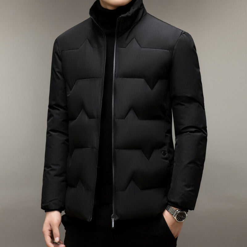 Manteau Épais Matelassé en Coton pour Homme – Veste Matelassée pour Père Moderne