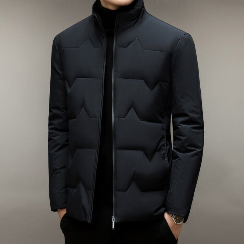 Manteau Épais Matelassé en Coton pour Homme – Veste Matelassée pour Père Moderne