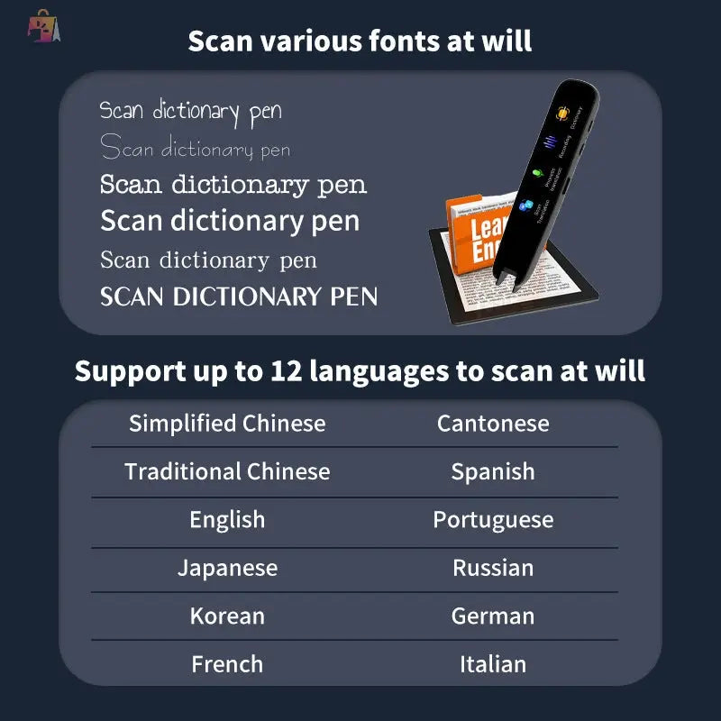 Stylo de Traduction Multilingue avec Wi-Fi et Fonction Scan tiktukshop.store