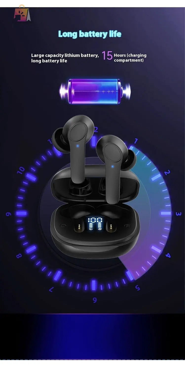 Wireless Bluetooth-compatible Translation Headphones Portable In-ear Translator tiktukshop.store