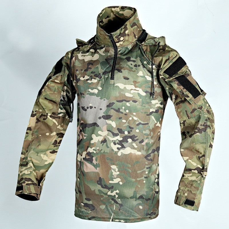 Vêtements de camouflage d'extérieur pour hommes, haut respirant multifonctionnel à manches longues