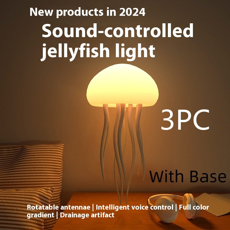 Jellyfish Mood Lamp LED Jellyfish Night Light Portable Jellyfish Lamp Jellyfish Decorations Smart Table Lamp For Bedside Desk - Tiktuk shop #