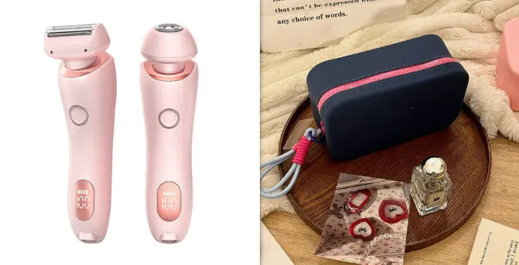 2 In 1 Hair Removal Epilator USB Rechargeable Trimmer Women Body Razor Face Leg Armpit Bikini Hand Pubic Shaver Hair