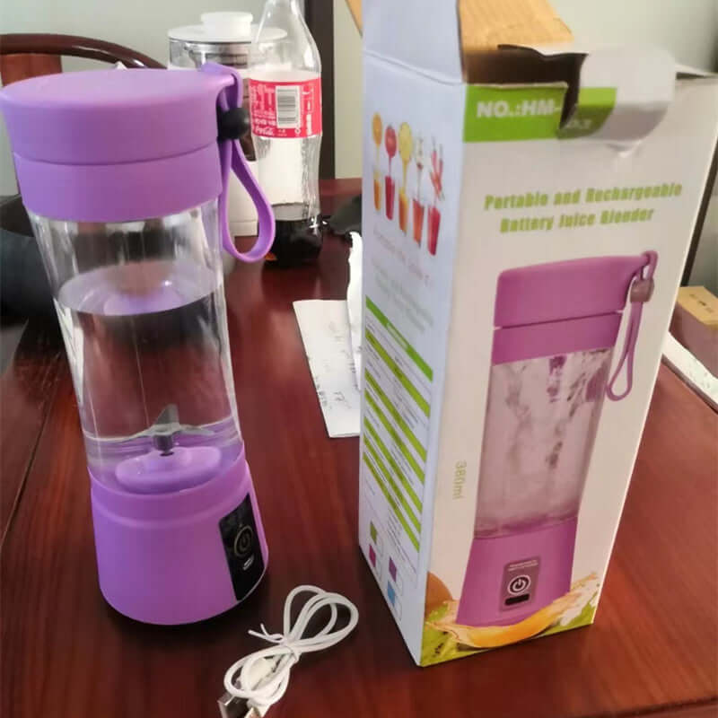 Portable Blender With USB Rechargeable Mini Kitchen Fruit Juice Mixer Home Simple Portable Electric Mini Juicer - Tiktuk shop #