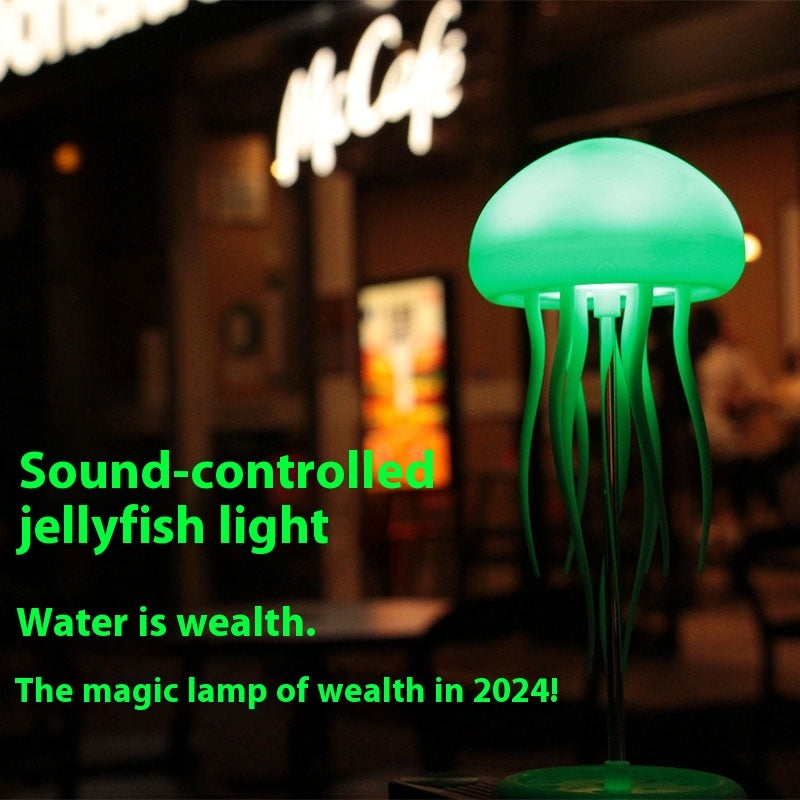 Jellyfish Mood Lamp LED Jellyfish Night Light Portable Jellyfish Lamp Jellyfish Decorations Smart Table Lamp For Bedside Desk - Tiktuk shop #