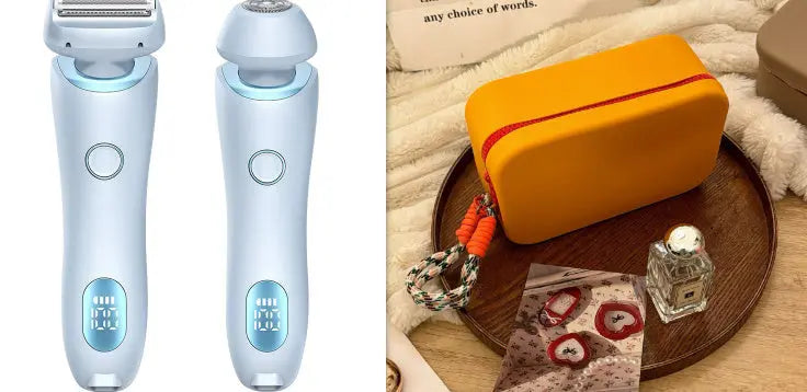 2 In 1 Hair Removal Epilator USB Rechargeable Trimmer Women Body Razor Face Leg Armpit Bikini Hand Pubic Shaver Hair