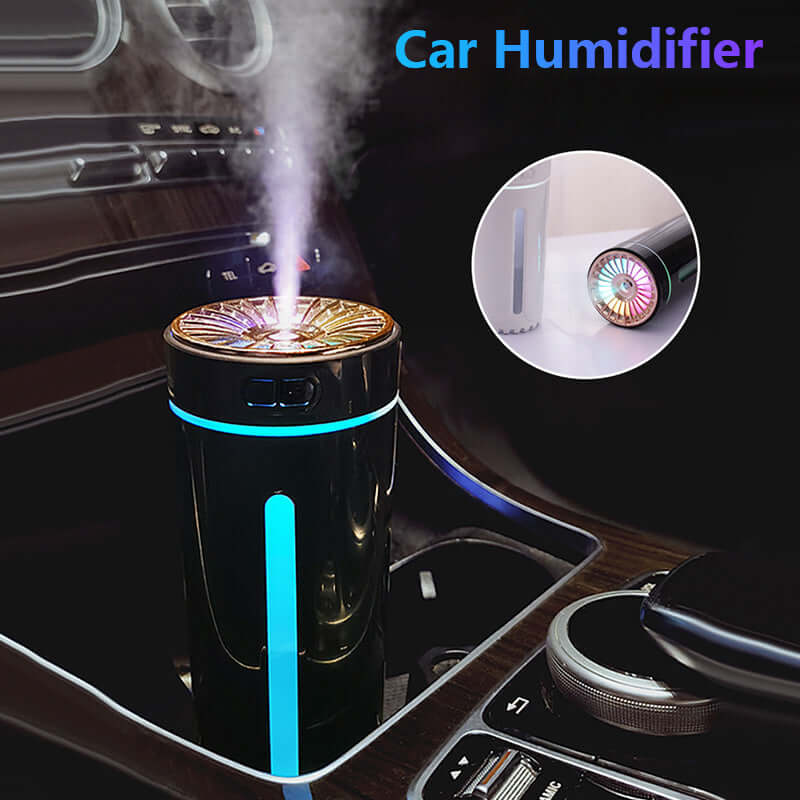 Wireless Air Humidifier Colorful Lights Mute Ultrasonic USB Fogger Diffuser Purifier 800mAh Rechargeabl Cool Mist Maker For Car - Tiktuk shop #