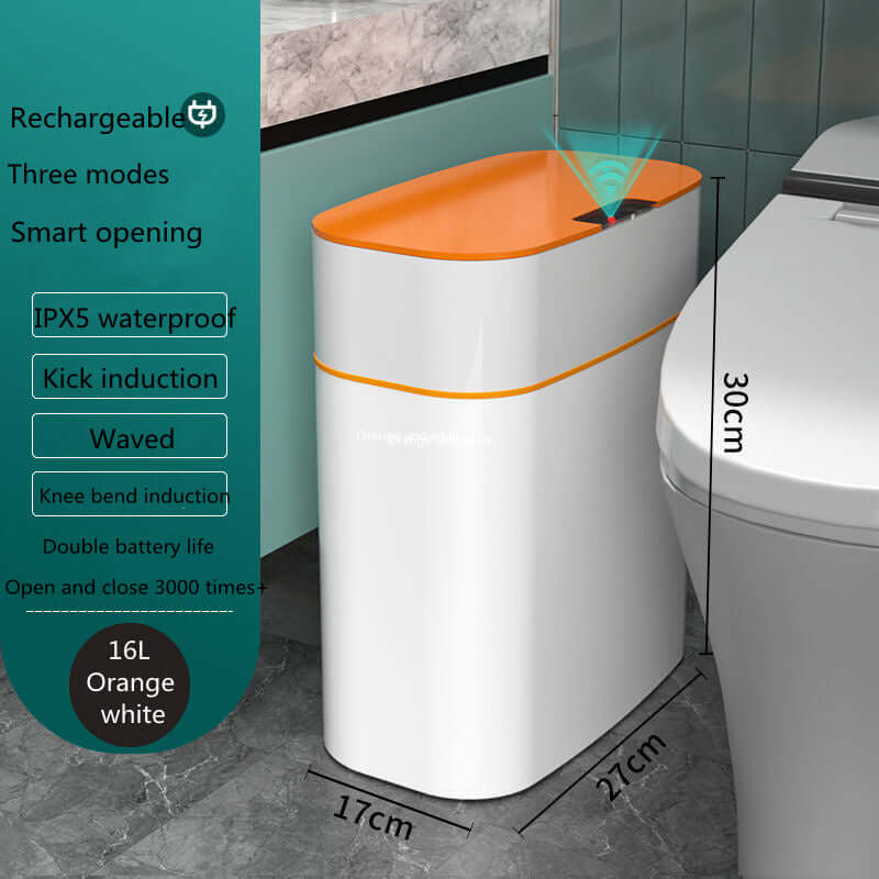 Smart Trash Can With Lid For Bedroom And Living Room Kitchen Storage Box Trash Can Induction Small Car Box Automatic Smart Dustbin Smart Trash Bin - Tiktuk shop #